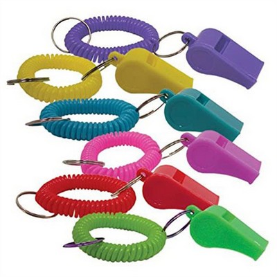 Spiral Bracelet Keychain Whistles