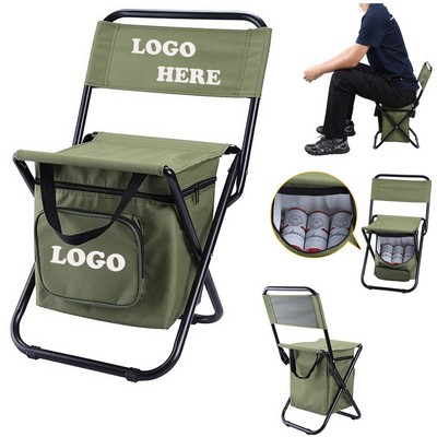 Portable Fishing Chair with Cooler Bag