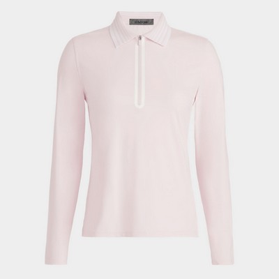 G/Fore Silky Tech Nylon Quarter Zip Polo