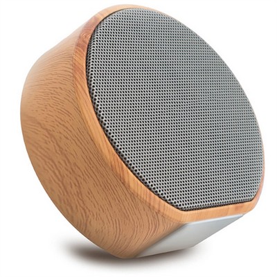 Portable Wood Grain Wireless Speaker: Music on the Move