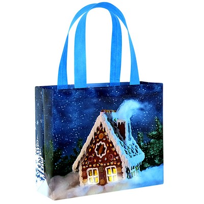 Custom 120g Laminated Non-Woven PP Heat-Sealed Christmas Gift Bag 12"x10"x4"