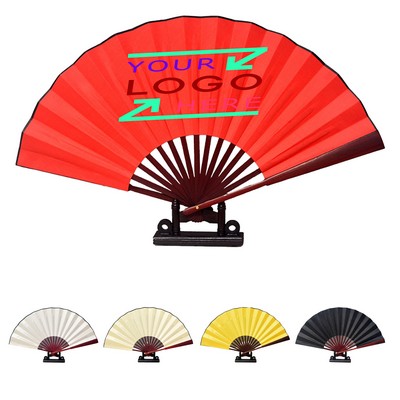 Full-Color Bamboo Silk Folding Fan