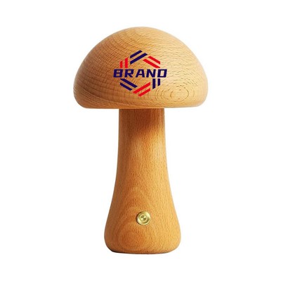 Natural Oak Wood Mushroom-shaped Night Light