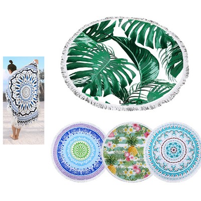 Round Microfiber Circle Beach Towels