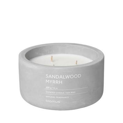 blomus Fragra Sandalwood Myrrh Candle in Concrete Container