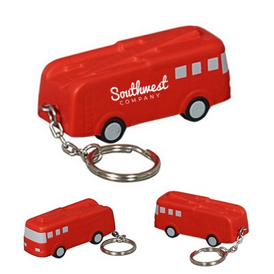 Stress Relief Fire Truck Keychain