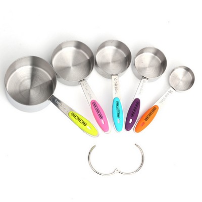 5 Pieces Stainless Steel Measuring Cup Set