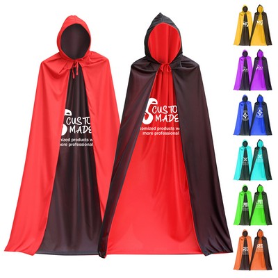 Double-sided Black Red Halloween Cape