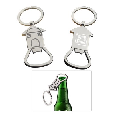 House Bottle Opener With Keyring