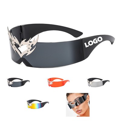 Sports Punk Rimless Sunglasses