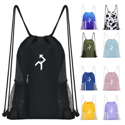 Drawstring Backpack Sports Gym Sackpack