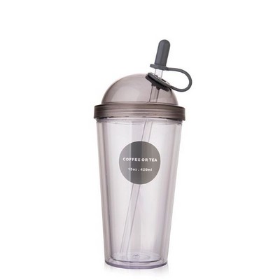 Plastic Cup Tumbler With Straws And Lids