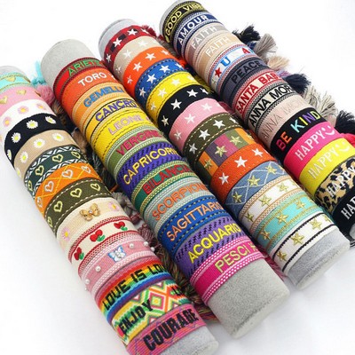 Embroidered Hand-Woven Bracelets