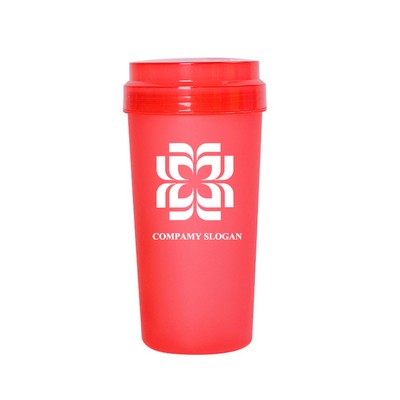 12oz Plastic Frosted Cups with Lid