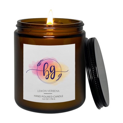 8 oz Radiance Amber Candle with Lid