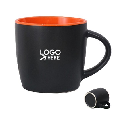 11 Oz Sleek Ceramic Coffee Mug With Vibrant Interior