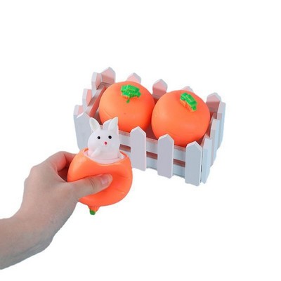 Carrot Bunny Squeeze Toy Stress Reliever