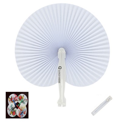 Heart-Shaped Foldable Paper Fan