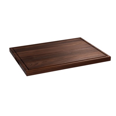 Walnut butcher block with juice groove and intended handles 24x18x1-1/4