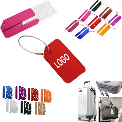 Durable Aluminum Luggage Tag With Name Id Card