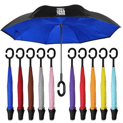 Reverse Opening Double Layer Umbrella