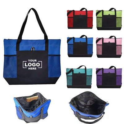 Durable 600D Oxford Zippered Tote Bag