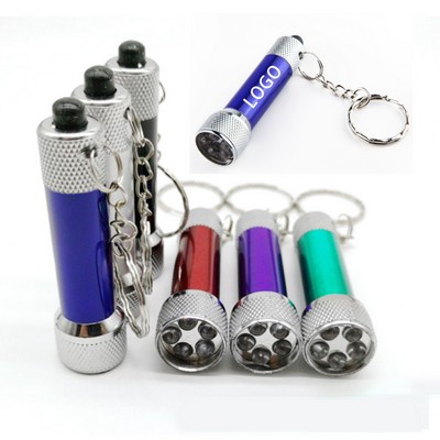 Aluminum 5 LED Flashlight & Keychain