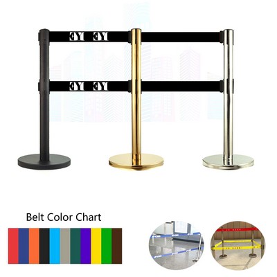 2 Retractable Belts Barriers Stanchions