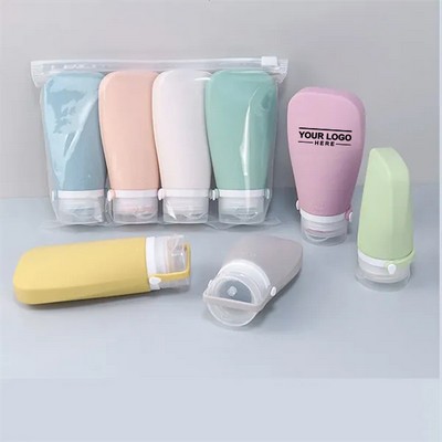 4-Pack 3oz Leak-Proof Silicone Travel Toiletry Bottles