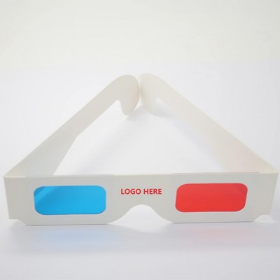 3D Cardboard Paper Glasses Red Blue Cyan