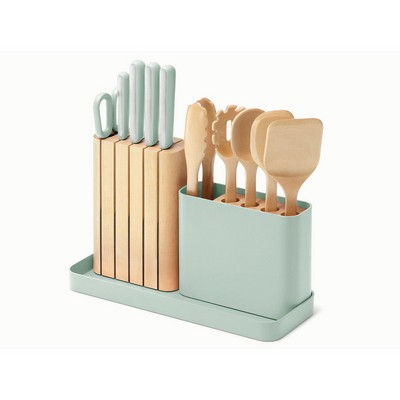 Caraway 14Pc Knife & Utensil Set Mist