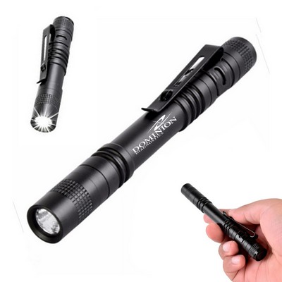 LED Pen Flashlight with Clip