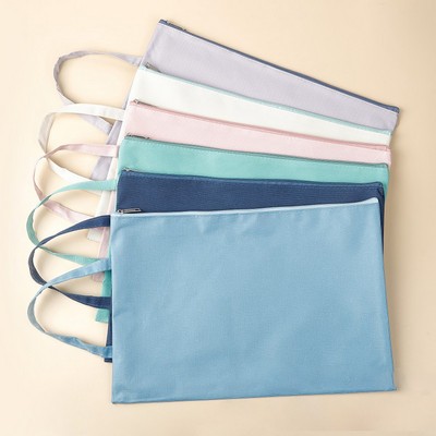 Zippered Document Organizer Pouch Bag