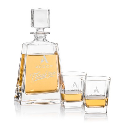 Arcadia Decanter & 2 On-the-Rocks