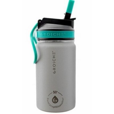 Lil Chill Kids SS Insulated Sip Flask - Grey, 12 oz