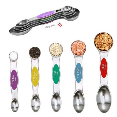 Color Magnetic 5-IN-1 Dual Sides Measuring Spoons Kits