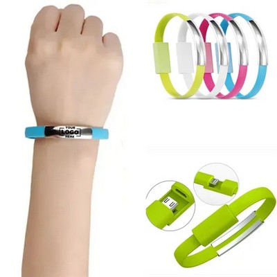 2-in-1 Silicone Charging Wristband Cable