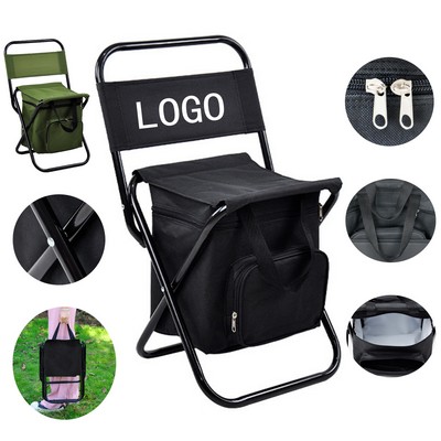 Portable Folding Chair With Storage Pouch