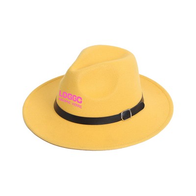 Solid Color Felt English Vintage Jazz Hat