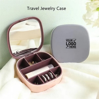 Travel Jewelry Case with Mirror