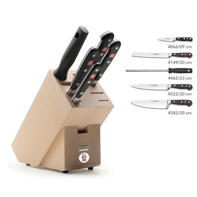 Wusthof Classic 5 Piece Knife Block Set