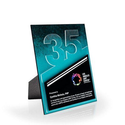 35 Year Flow Acrylic Award Plaque