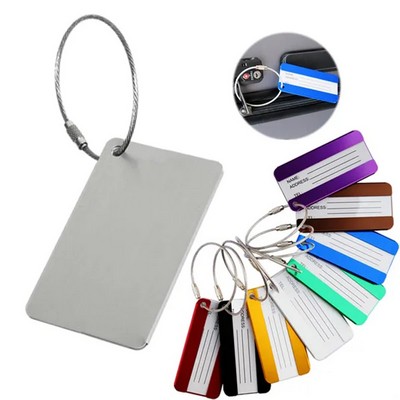 Square Aluminum Alloy Travel Luggage Tag