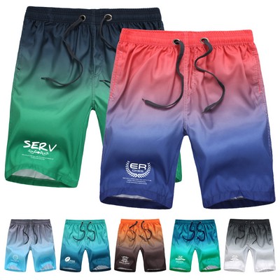 Sublimation Drawstring Casual Summer Beach Shorts