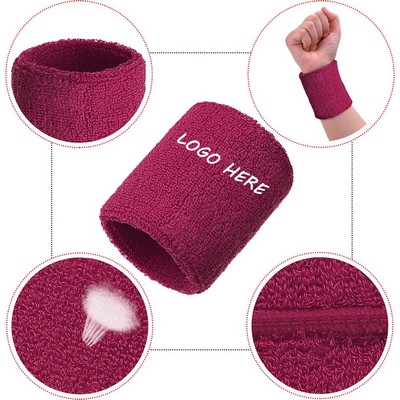 Sports Wristbands Wrist Sweatbands Sweat Absorbing Cotton