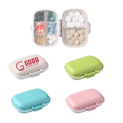 Portable 8-Panel Sealed Pill Box