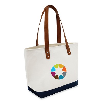 Large Classic Leather Handle Tote - Full Color Transfer (20.5"x13"x6.7")