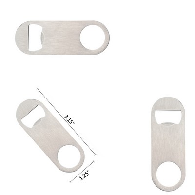 Convenient Stainless Steel Bottle Opener with Carabiner