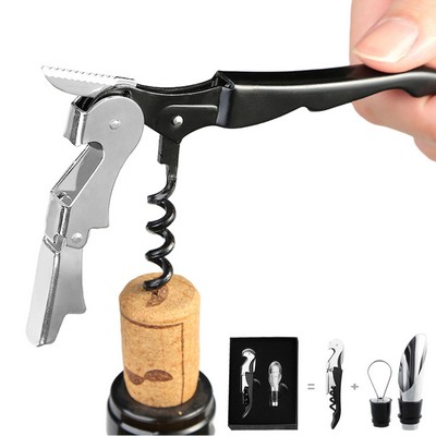 Wine Bottle Opener with Corkscrew and Pourer Multifunctional