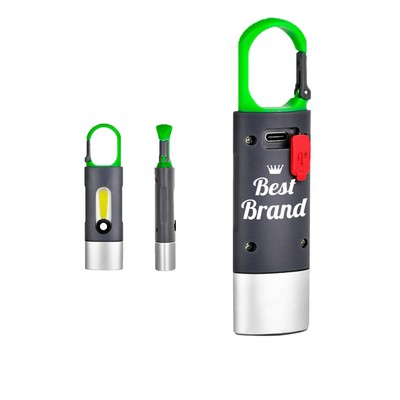 Rechargeable COB Carabiner Flashlight